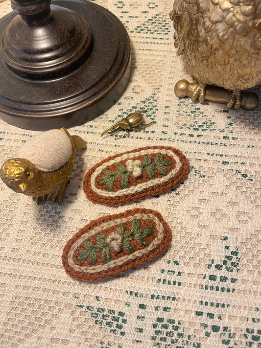 Handmade Vintage Style Crochet Hair Clip