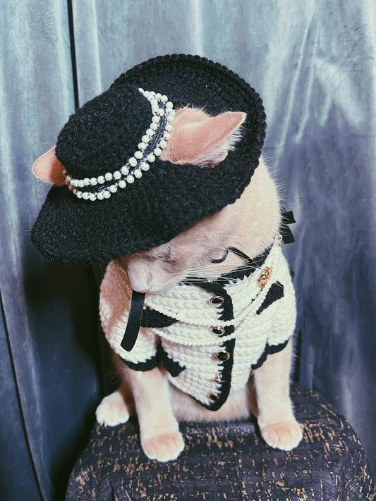 Customized Handmade Crocheted Elegant Cat Hat